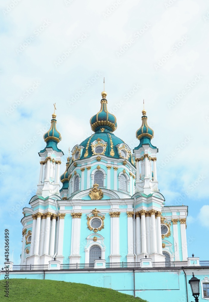 Orthodox church on sky background
