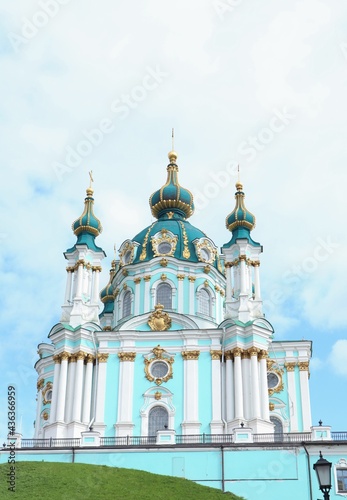Orthodox church on sky background
