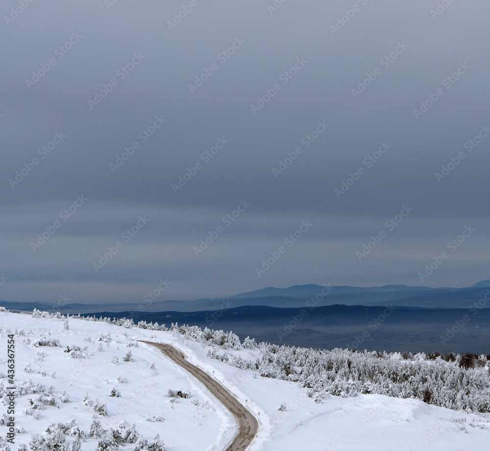 winter landscape in the mountains