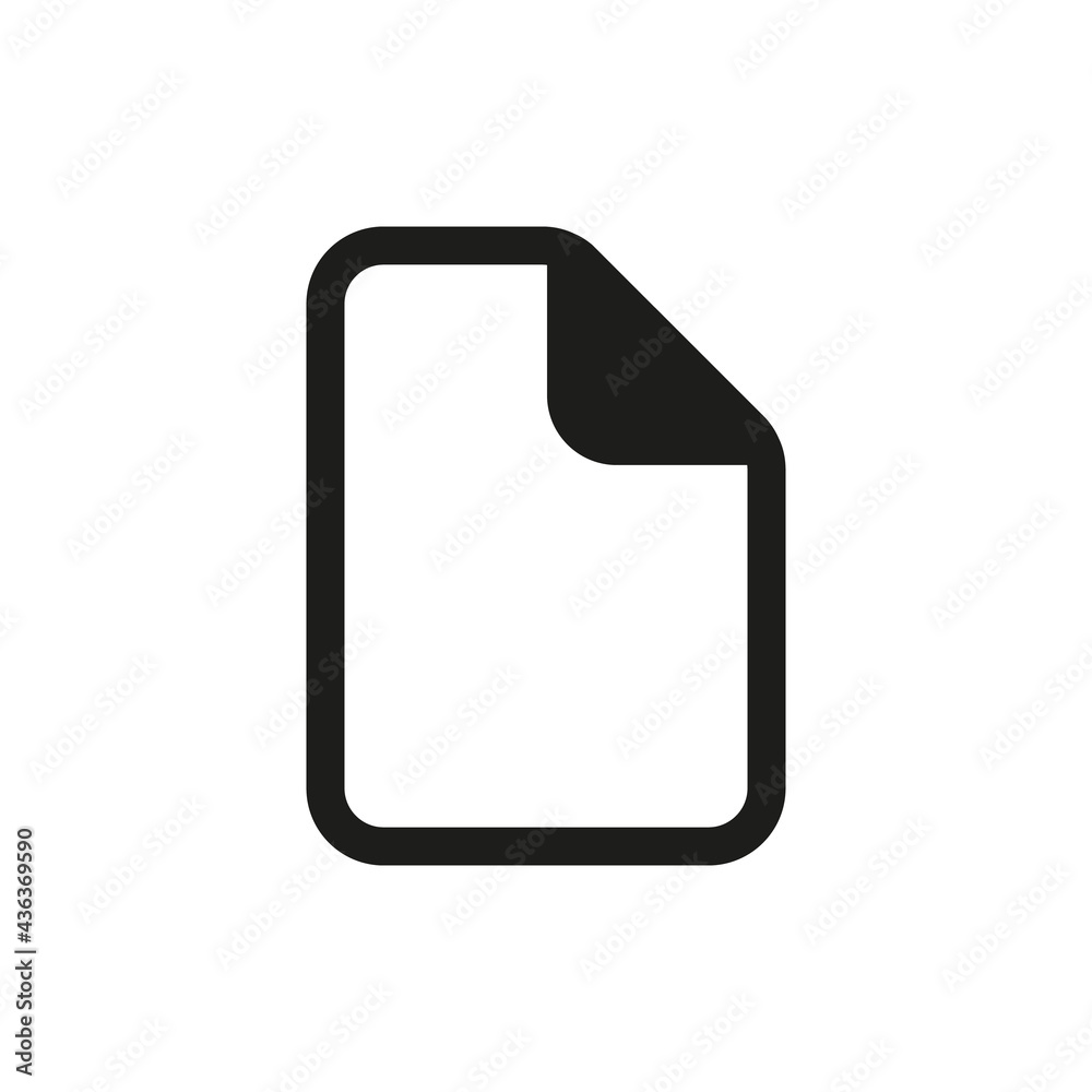 Document icon in line design style. File symbol for web and mobile UI design. Document icon in line design style. File symbol for web and mobile UI design.