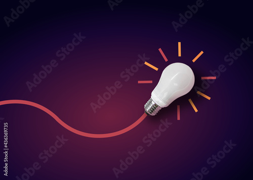 idea light bulb on isolated background. creativity inspiration ,planning ideas concept
