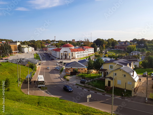 City square with buildings and sky