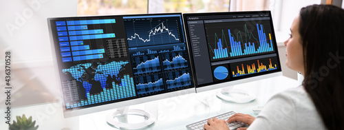 Predictive Financial Analytics KPI Dashboard Data photo