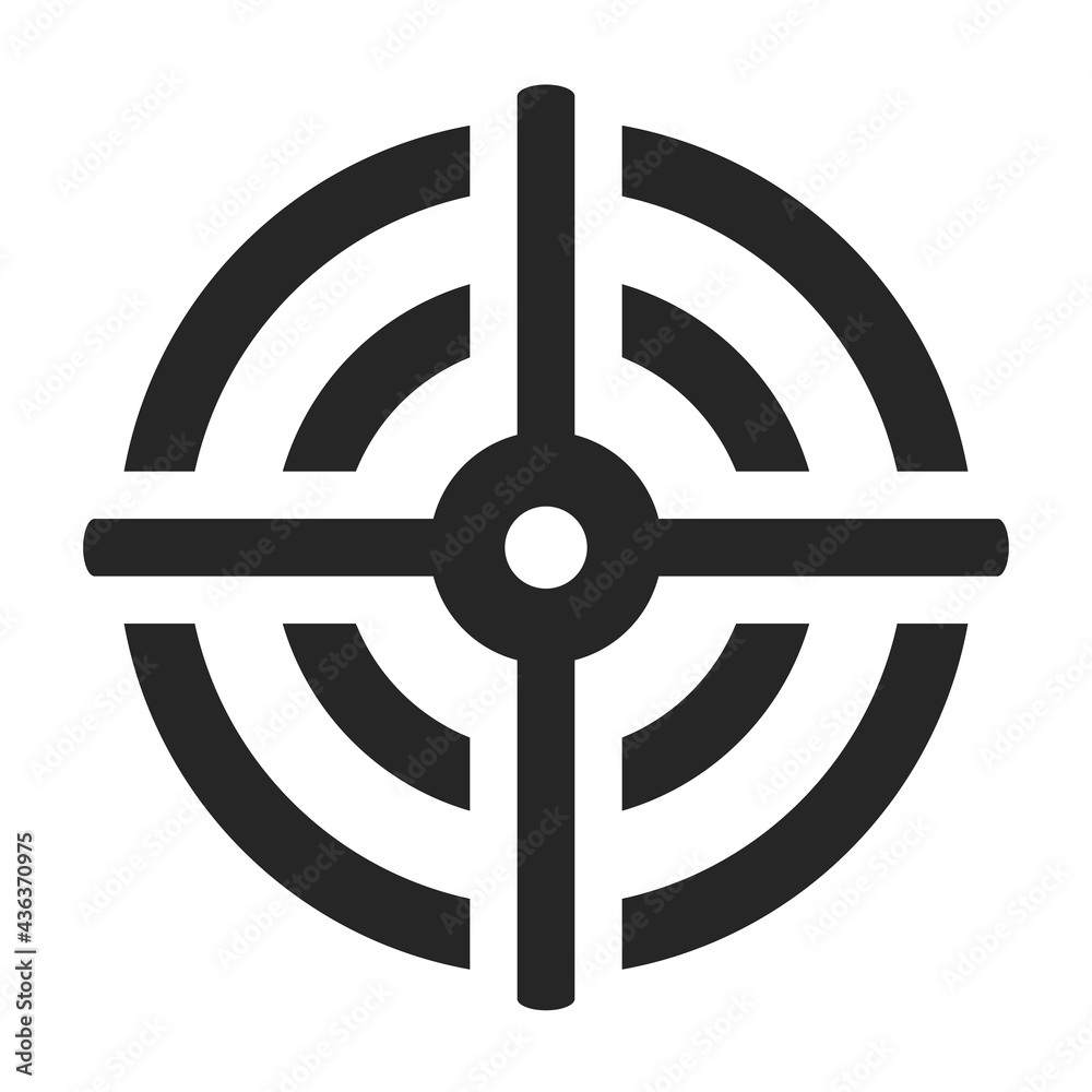 Crosshair targer icon, vector military symbol Crosshair targer icon, vector military symbol