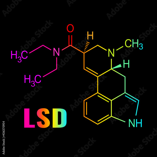 Lsd molecule, vector chemical formula