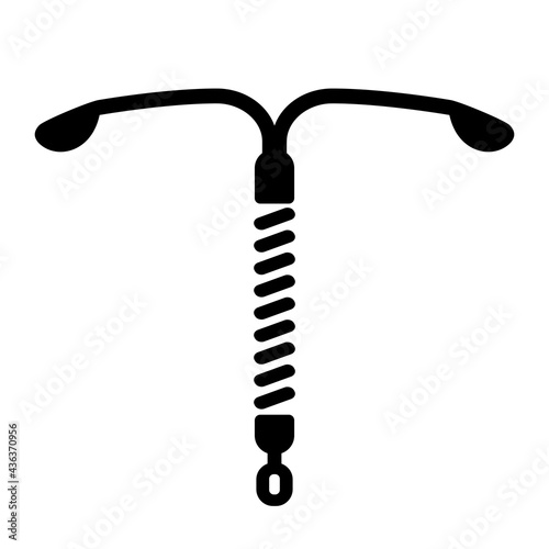 Intrauterine contraceptive device vector icon