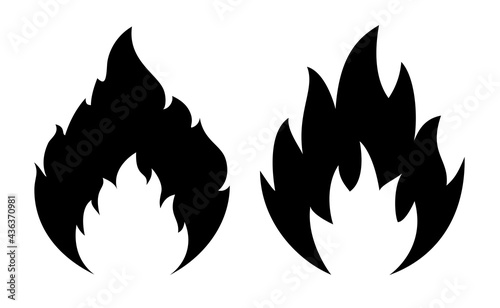 Fire flame vector icon