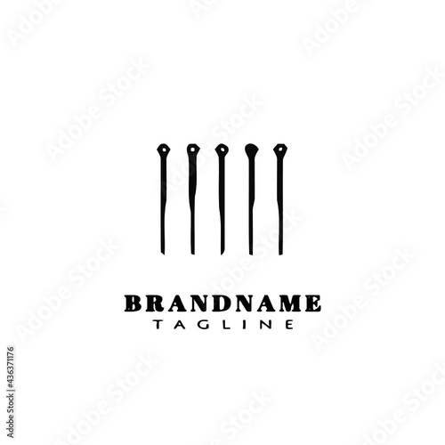 needle acupuncture logo icon design template vector illustration