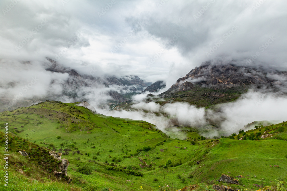 clouds over the mountains