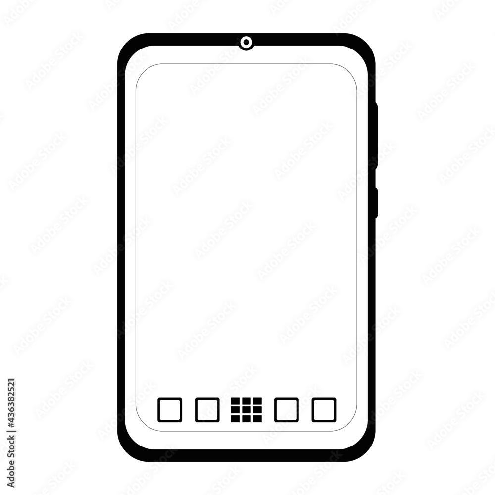 silhuotte of smartphone on white background silhuotte of smartphone on white background