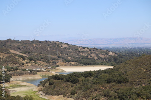 Beautiful Landscape over the Forest on a Sunny day with a Blue Sky in Cupertino California