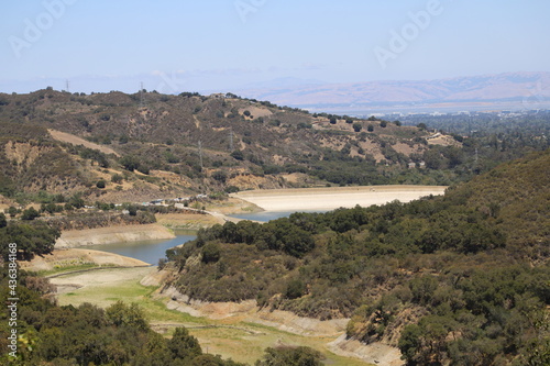 Beautiful Landscape over the Forest on a Sunny day with a Blue Sky in Cupertino California