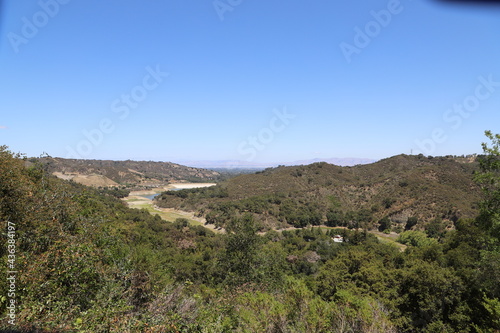 Beautiful Landscape over the Forest on a Sunny day with a Blue Sky in Cupertino California