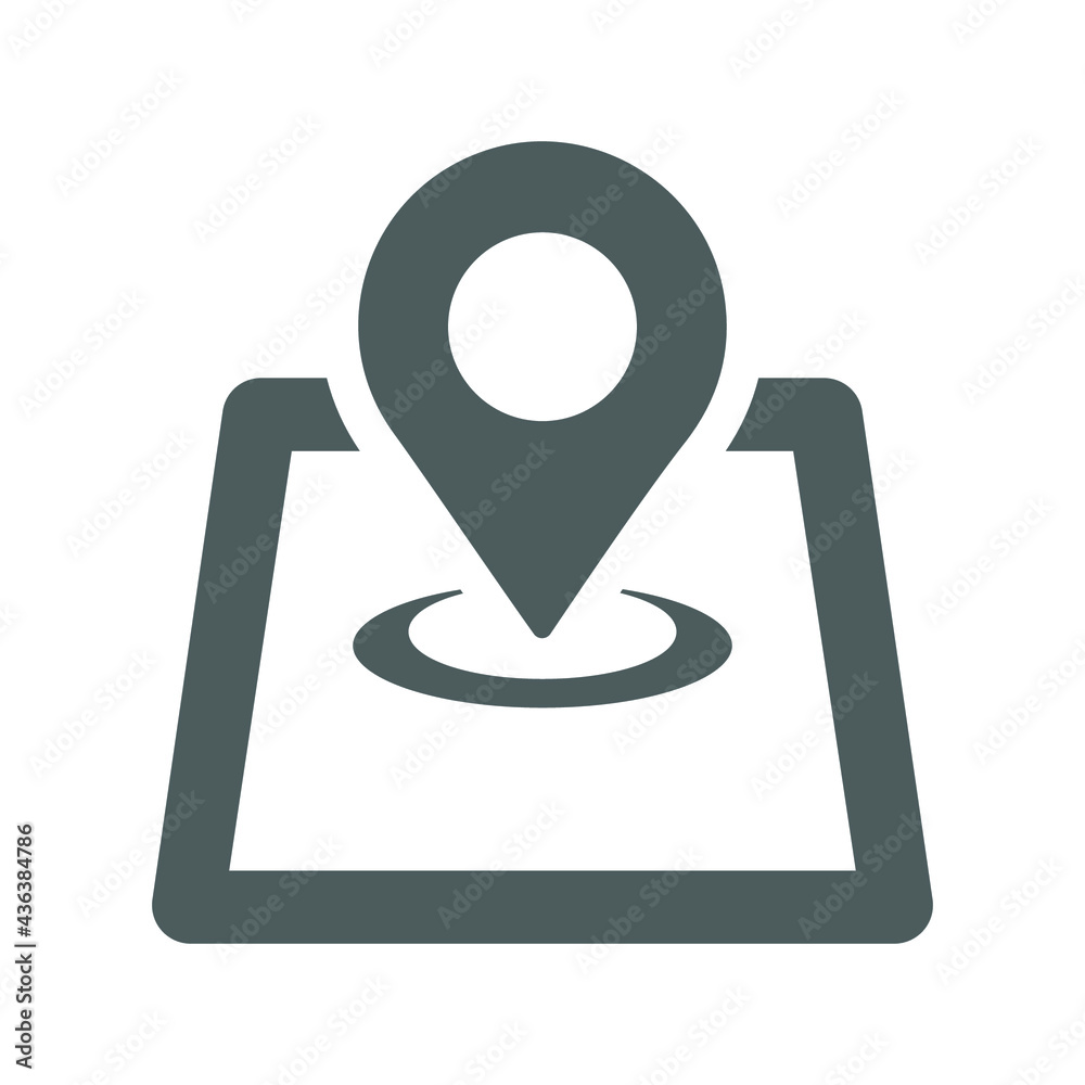 Location icon. Gray vector graphics. Location icon. Gray vector graphics.