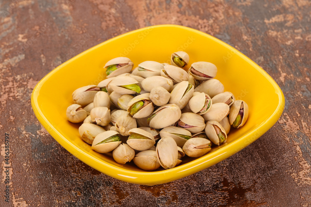 Pistachio nuts heap