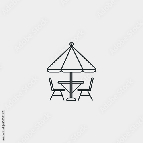 Terrace vector icon