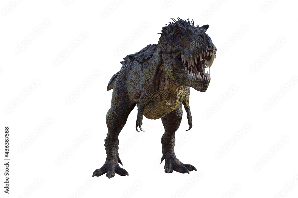Fototapeta premium tyrannosaurus rex, in different poses for better adaptation to your collagen. 3d illustration, 3d rendering.