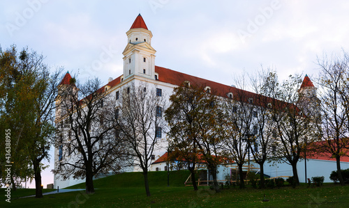 Photography Historical view of Bratislava Castle landmark of the Slovakia Capital city