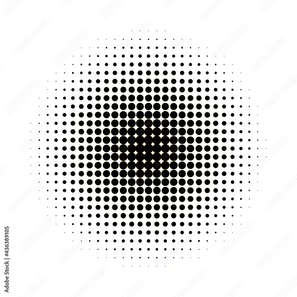 Halftone circles, halftone dot patterns