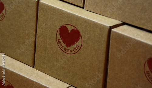 Made with love stamp and stamping