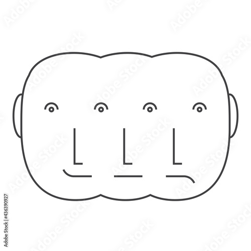 mixed feeling - mood transition reflected on the face