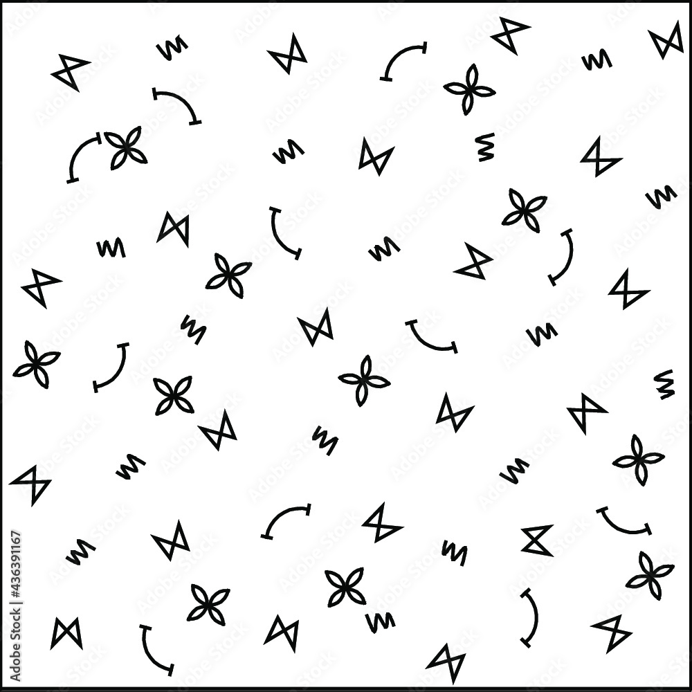 Bright pattern in the style of the Memphis line. Geometric pattern for the cover, booklet, wallpaper, gift. Pattern birthday. Bright pattern in the style of the Memphis line. Geometric pattern for the cover, booklet, wallpaper, gift. Pattern birthday.