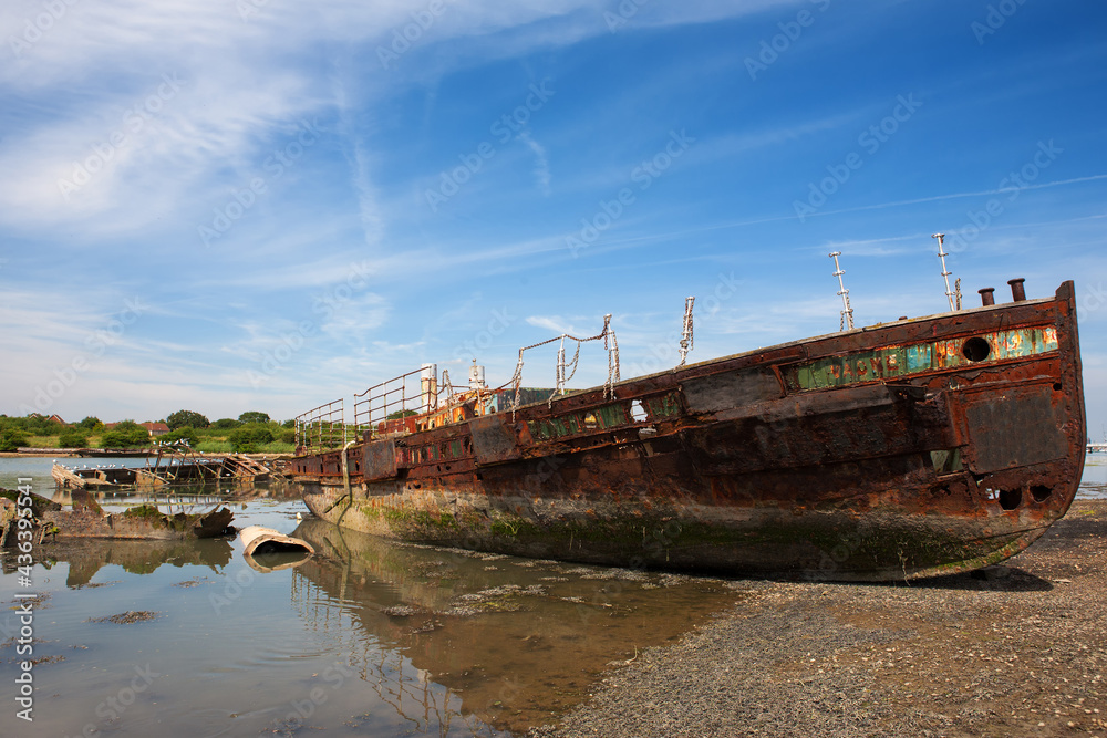 The rusted hulk of the former Gosport ferry 