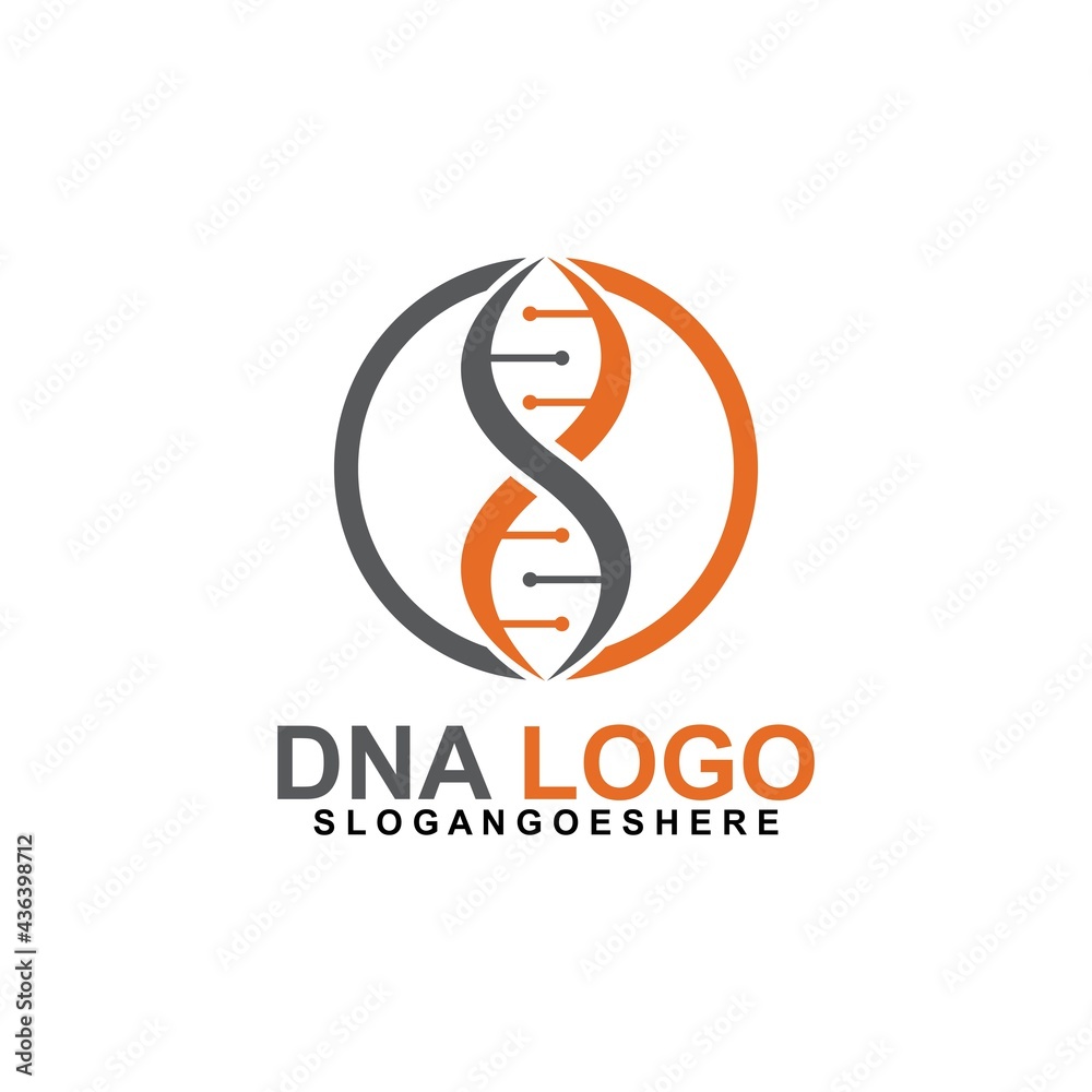 DNA vector logo design template. Structure molecule, Chromosome icon. Pictogram of Dna vector, genetic sign, elements DNA vector logo design template. Structure molecule, Chromosome icon. Pictogram of Dna vector, genetic sign, elements