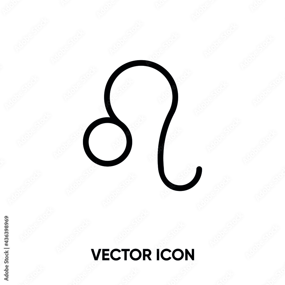 Leo zodiac vector icon. Modern, simple flat vector illustration for website or mobile app. Zodiac symbol, logo illustration. Pixel perfect vector graphics	