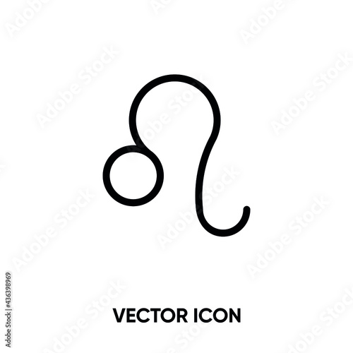 Leo zodiac vector icon. Modern, simple flat vector illustration for website or mobile app. Zodiac symbol, logo illustration. Pixel perfect vector graphics 