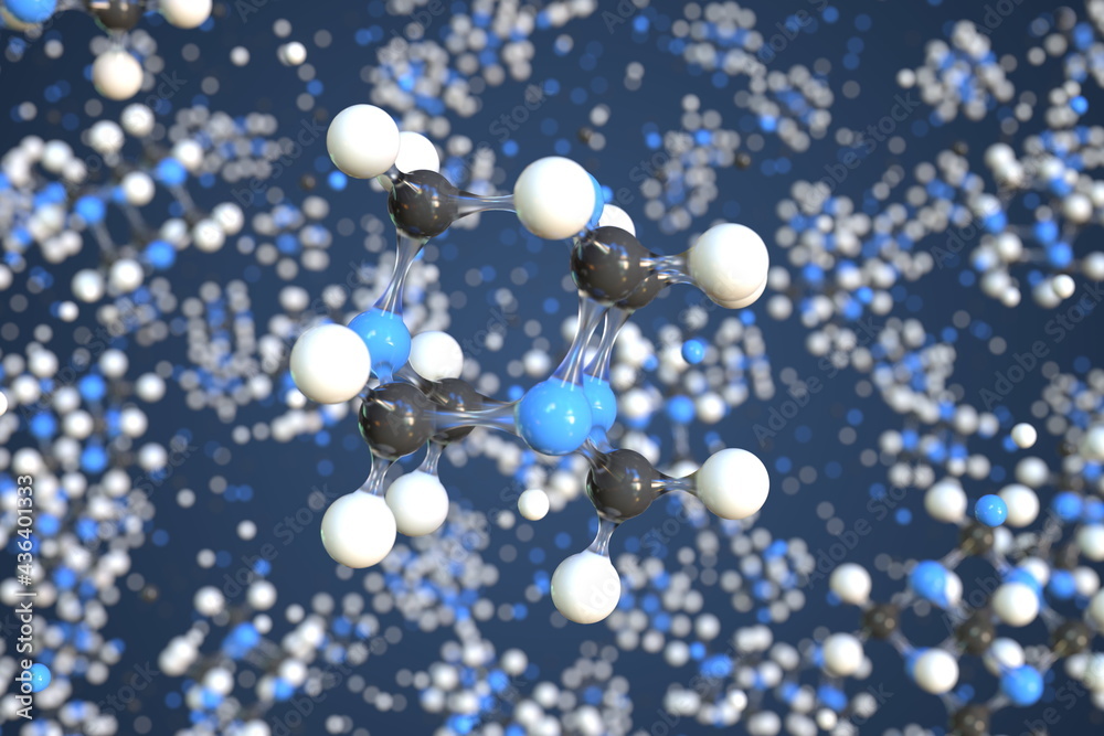 Molecule of hexamine, conceptual molecular model. Scientific 3d rendering Molecule of hexamine, conceptual molecular model. Scientific 3d rendering