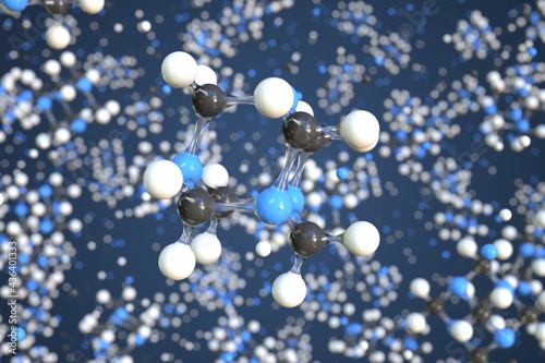 Molecule of hexamine, conceptual molecular model. Scientific 3d rendering © Alexey Novikov