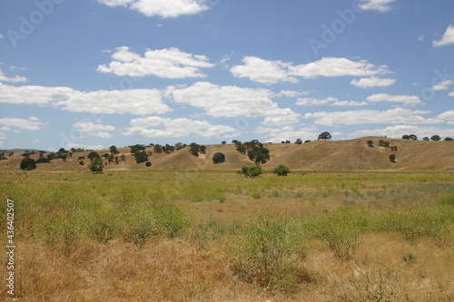 Dry California Hills of the Central Valley with Gentle Rolling Sloes and Pasture Land © Gary Peplow