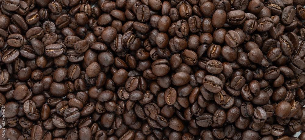 Roasted coffee beans texture background. Roasted coffee beans texture background.