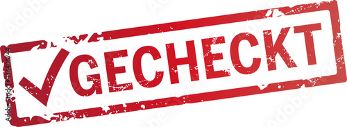 roter Stempel gecheckt mit Haken