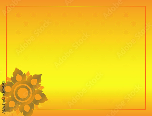 Line Thai, Multicolor blossoms, Traditional Thai style pattern , Vector illustration