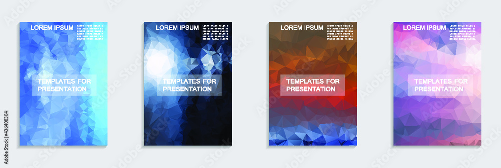 A set of brochures from polygons
