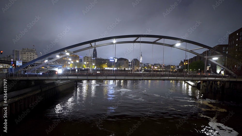 View over modern Harbour City district in Hamburg at the port - travel photography View over modern Harbour City district in Hamburg at the port - travel photography