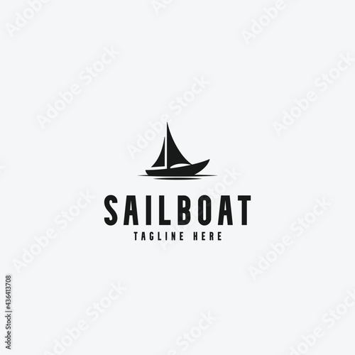 sailing ship logo design for logo template