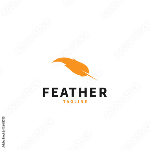 feather logo design for template
