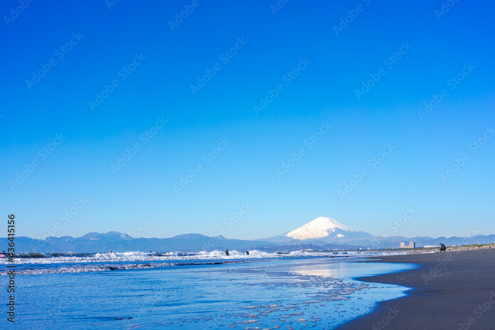 【神奈川県 江ノ島】湘南の海と富士山 【神奈川県 江ノ島】湘南の海と富士山