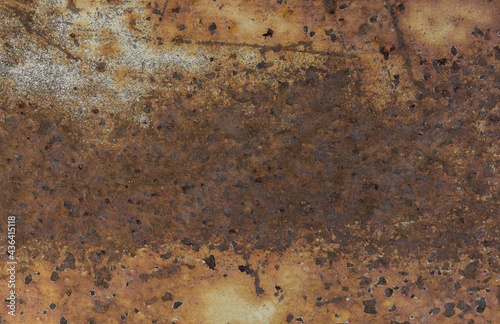 rusty on dark steel surface, use assemblies to place your products or make a background. decorative concept on photography image.