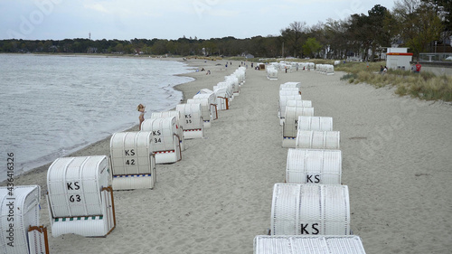 Beach baskets on the Baltic Sea - travel photography photo