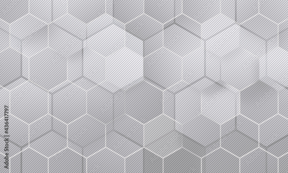 Naklejka premium Stylish beautiful gray honeycomb hexagon pattern background