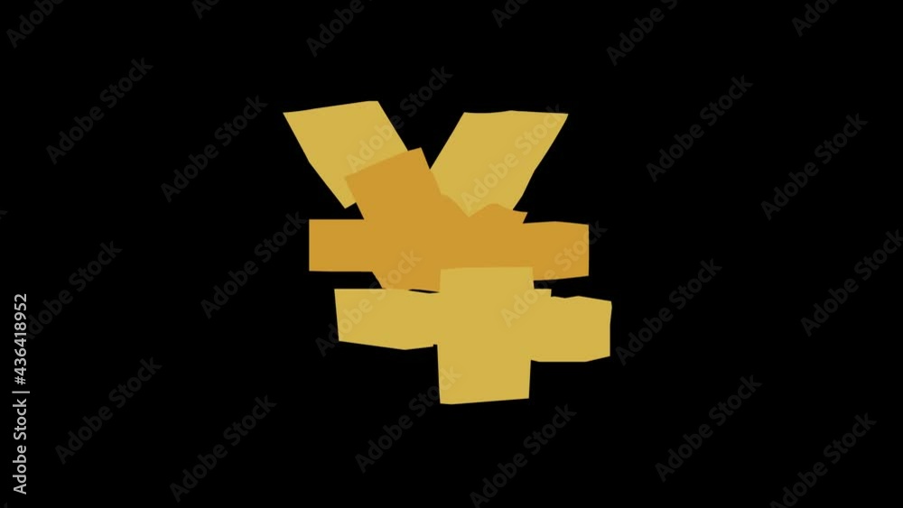 Animation of transforming latin symbol official currency of Japanese yen into the currency code JPY. Colors of letters - of Nisshki, black, white. Background is an alpha channel. Animation of transforming latin symbol official currency of Japanese yen into the currency code JPY. Colors of letters - of Nisshki, black, white. Background is an alpha channel.