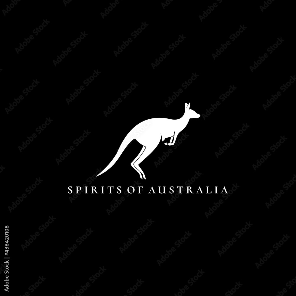 Fototapeta premium Kangaroo Logo design vector illustration