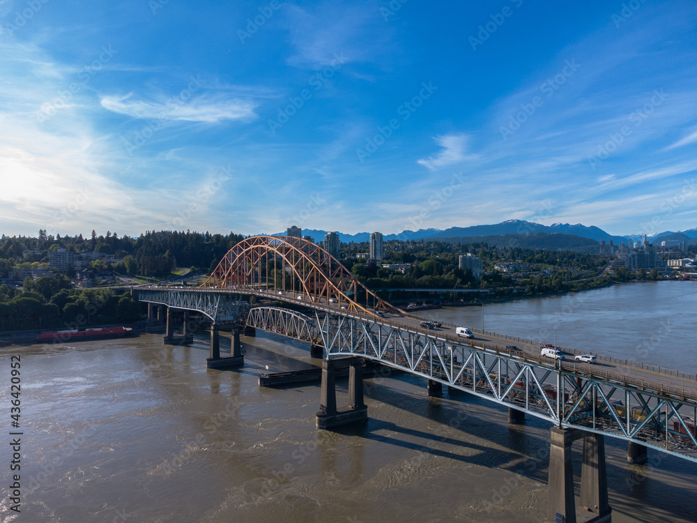 Pattulo Bridge Surrey BC Aerial Drone Photo British Columbia