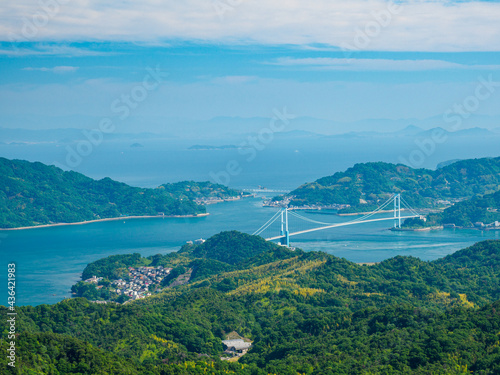 広い空と海　瀬戸内海　芸予諸島　広島県