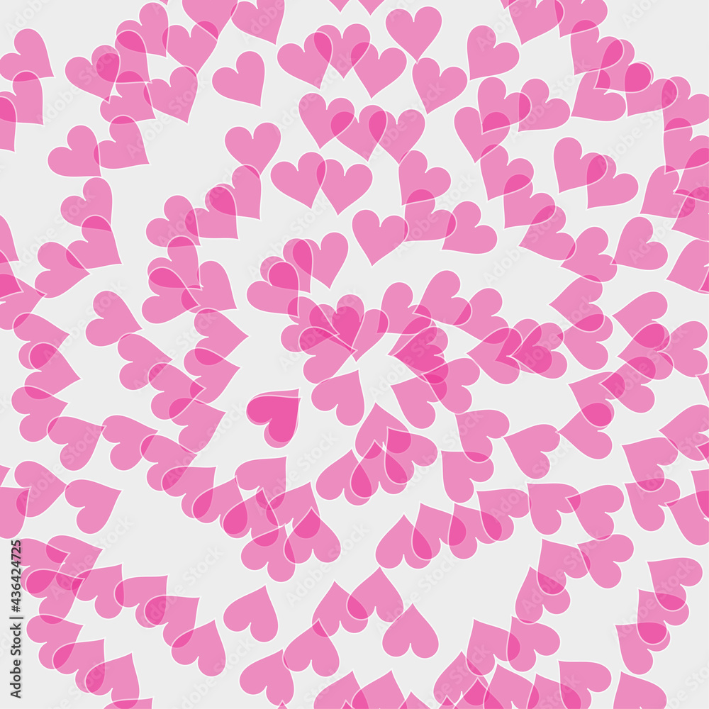 pink heart seamless pattern template