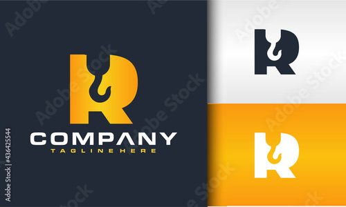 letter R crane logo